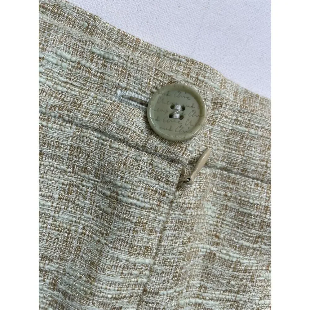 cheap and chic Moschino Vintage yellow green textured pencil skirt Size 12